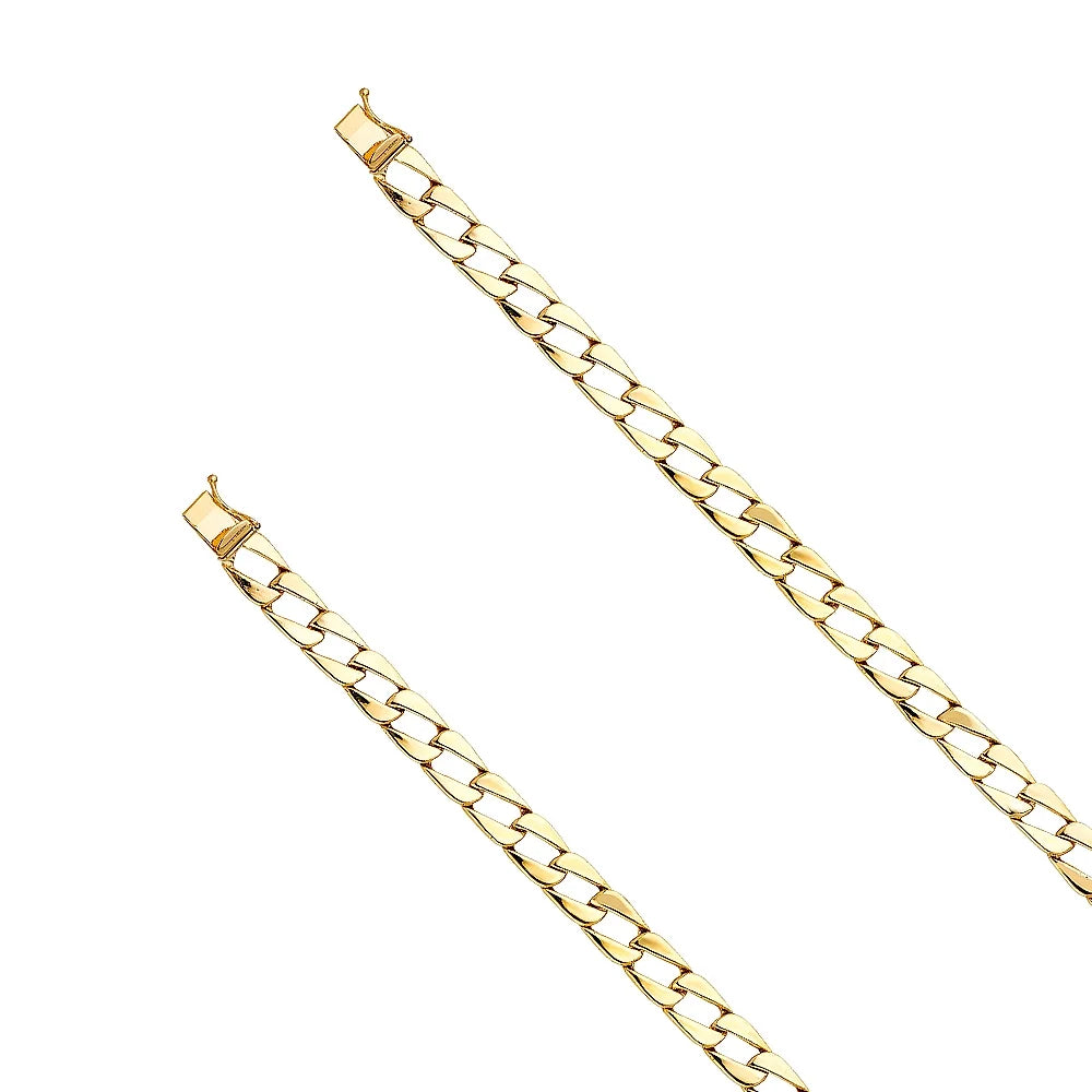 14k Yellow Gold Cuban Link Bracelet - 8" | Elegant 14KY Gold Chain Bracelets for Men and Women | Weight 15.5 | Men’s Jewelry for Gift