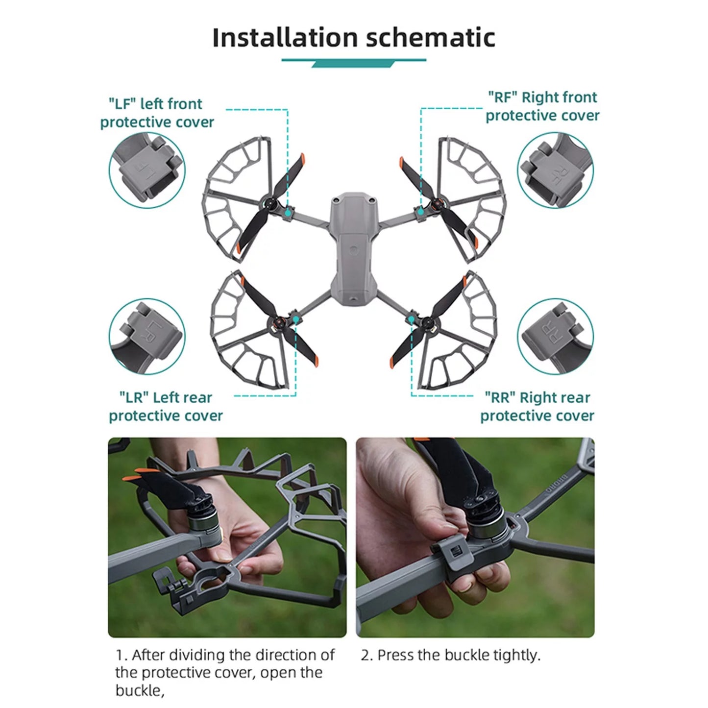 ZiSizeUGP Propeller Protection Ring For DJI Mavic Air 2/Air 2Size Drone Propeller Leaf Guard Protection Drone Accessories F 11 Pro Drone