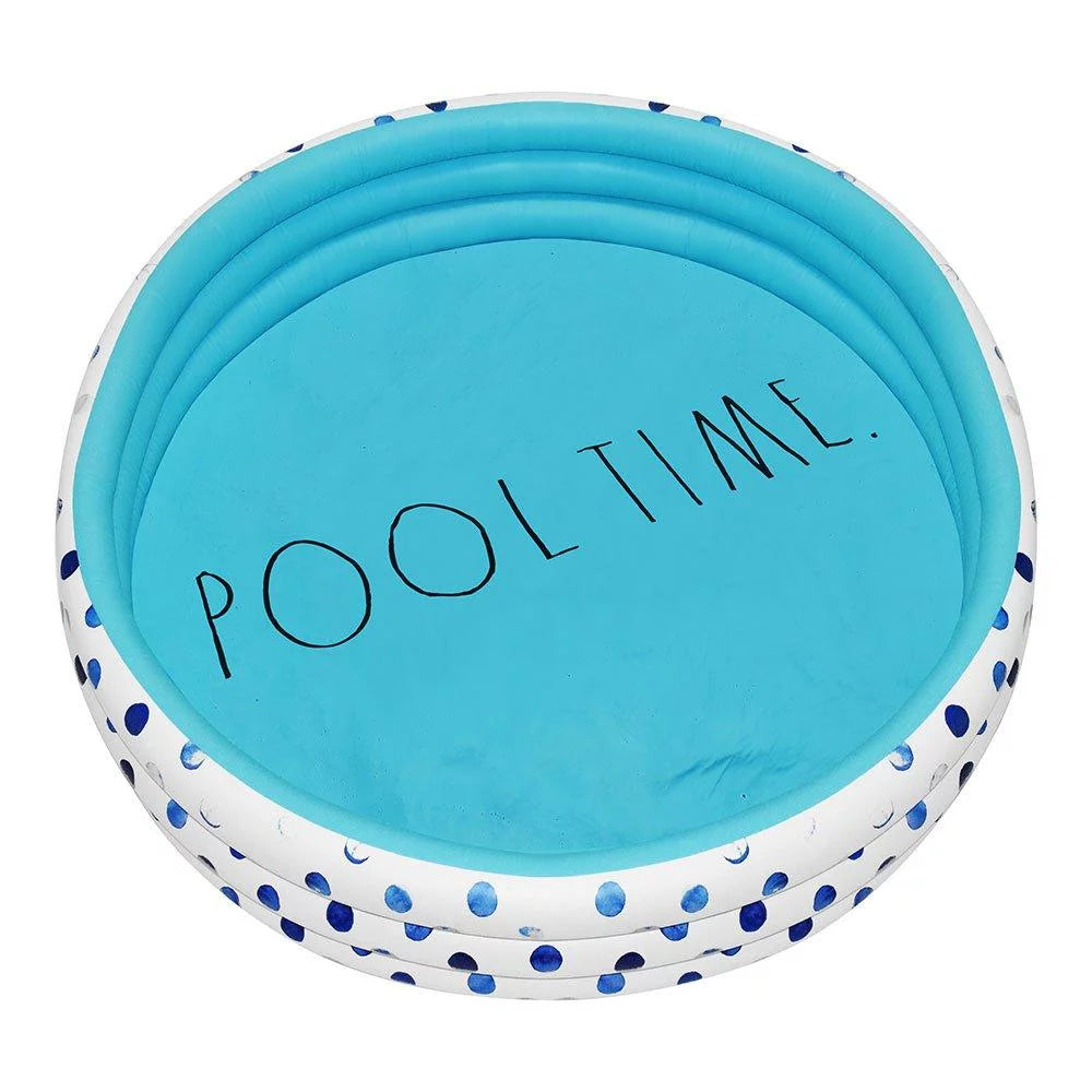 Rae Dunn Indigo Polka Dot Inflatable Mini Pool - Pool Time 38012E