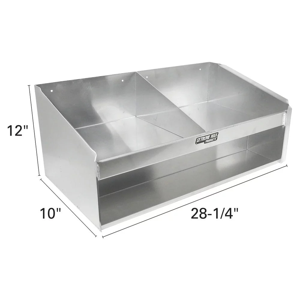 Extreme Max 5001.6038 Double Helmet Bay Aluminum Cabinet Organizer for Enclosed Race Trailer Sizehop Garage Sizetorage