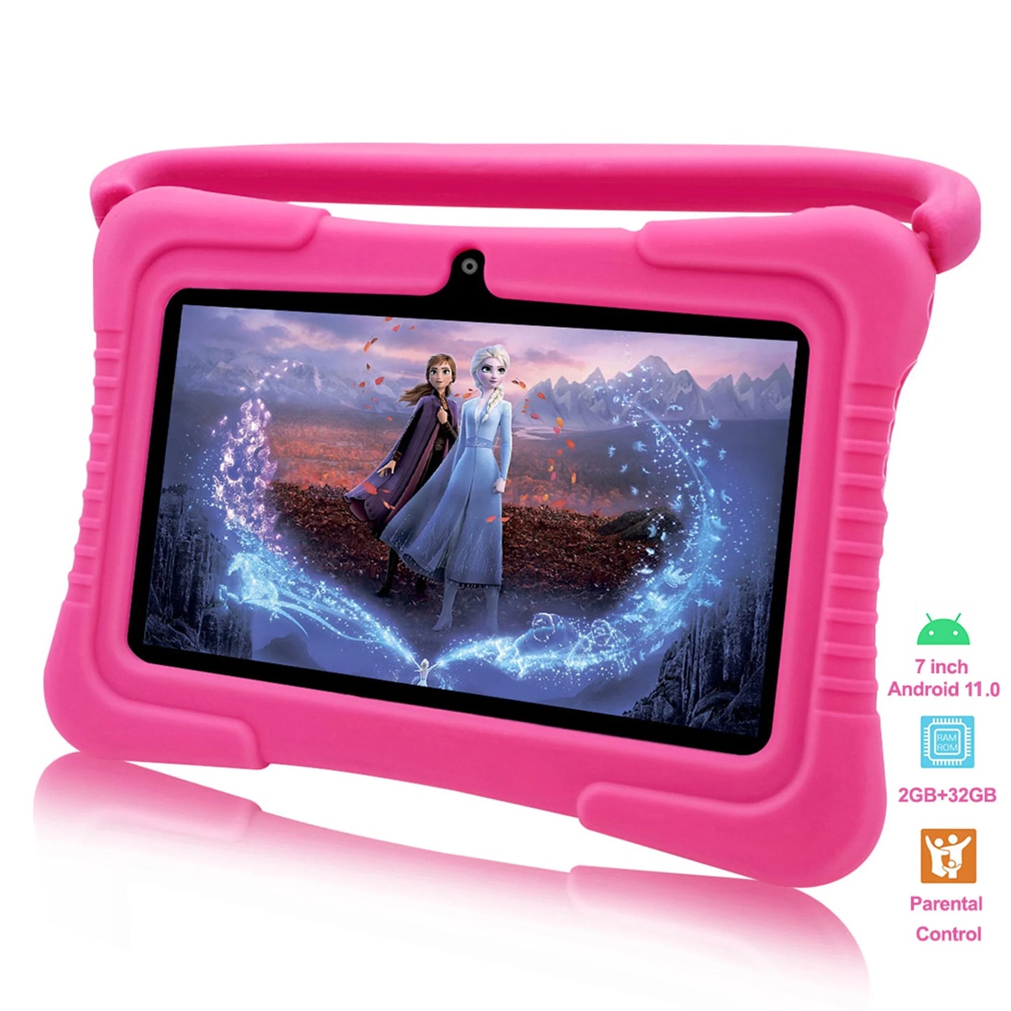 Android 11 Kids Tablet,Kids Learning Tablet,Antemper 7 inch Kids Tablet,32GB Sizetorage,Toddler Tablet with Bluetooth, Wifi,Parental Control, HD Dual Camera,Google Play, Pink