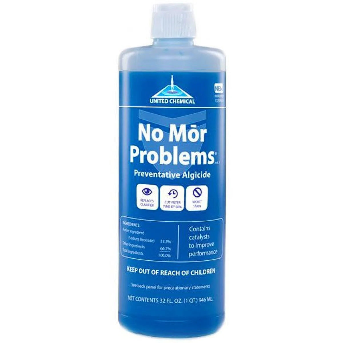 United Chemical No Mor Problems Sizewimming Pool Algaecide 1 Quart NMP-C12 2 Pack