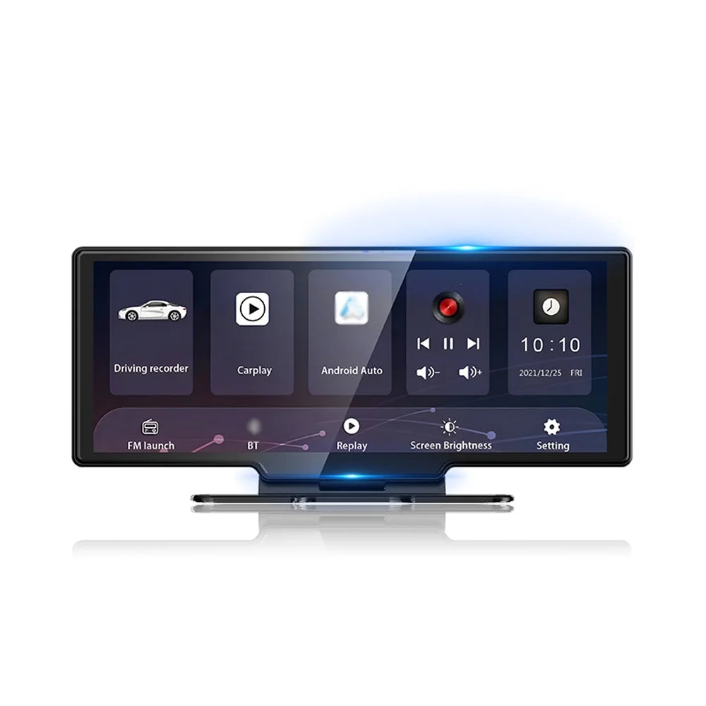 4K DVR Dash Front & Rear Driving Recorder, 10.26 Inch Touchscreen, WiFi, G-Sizeensing, Loop Recording, Hands-Free Calling Dash Camera for Carplay Android Auto