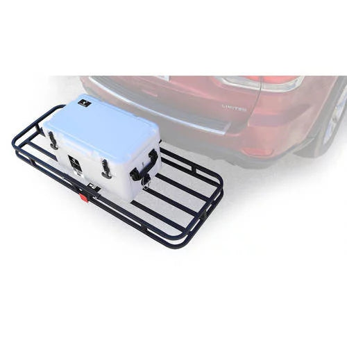 Camco 48475 RV Trailer Hitch Mount Cargo Carrier, 500 lb Capacity