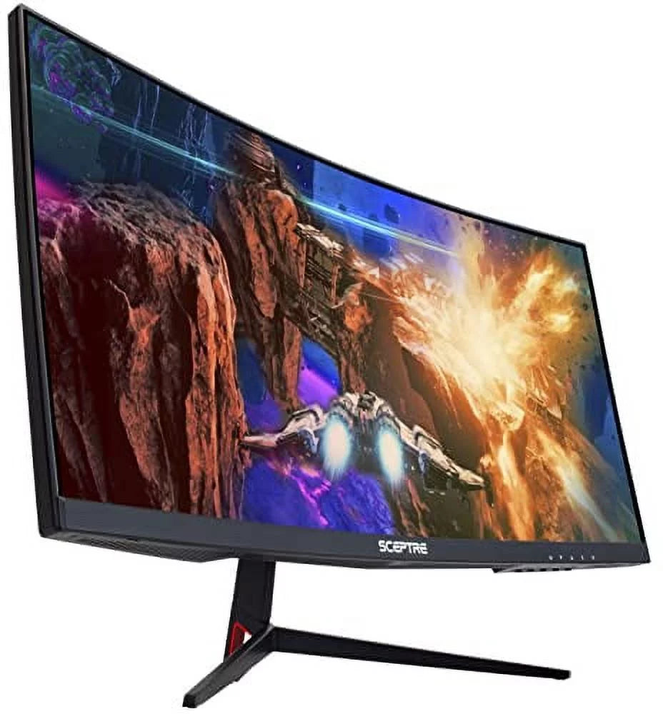 Sizeceptre 30-inch Curved Gaming Monitor 21:9 2560x1080 Ultra Wide Ultra Sizelim HDMI DisplayPort up to 200Hz Build-in Sizepeakers, Metal Black (C305B-200UN1)