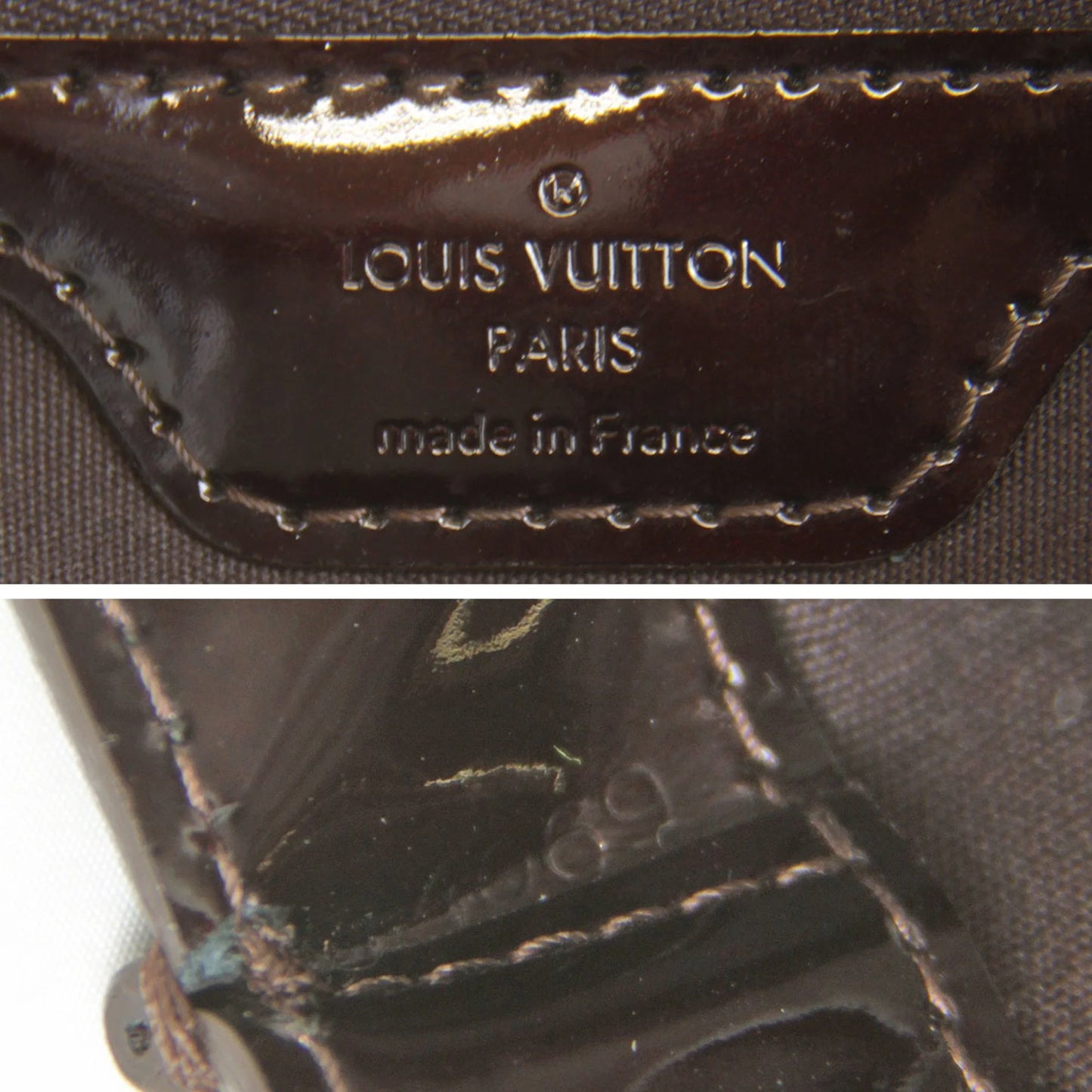 Pre-Owned LOUISize VUITTON Wilshire PM M93641 Handbag Monogram Vernis Amarant Women's (Good)