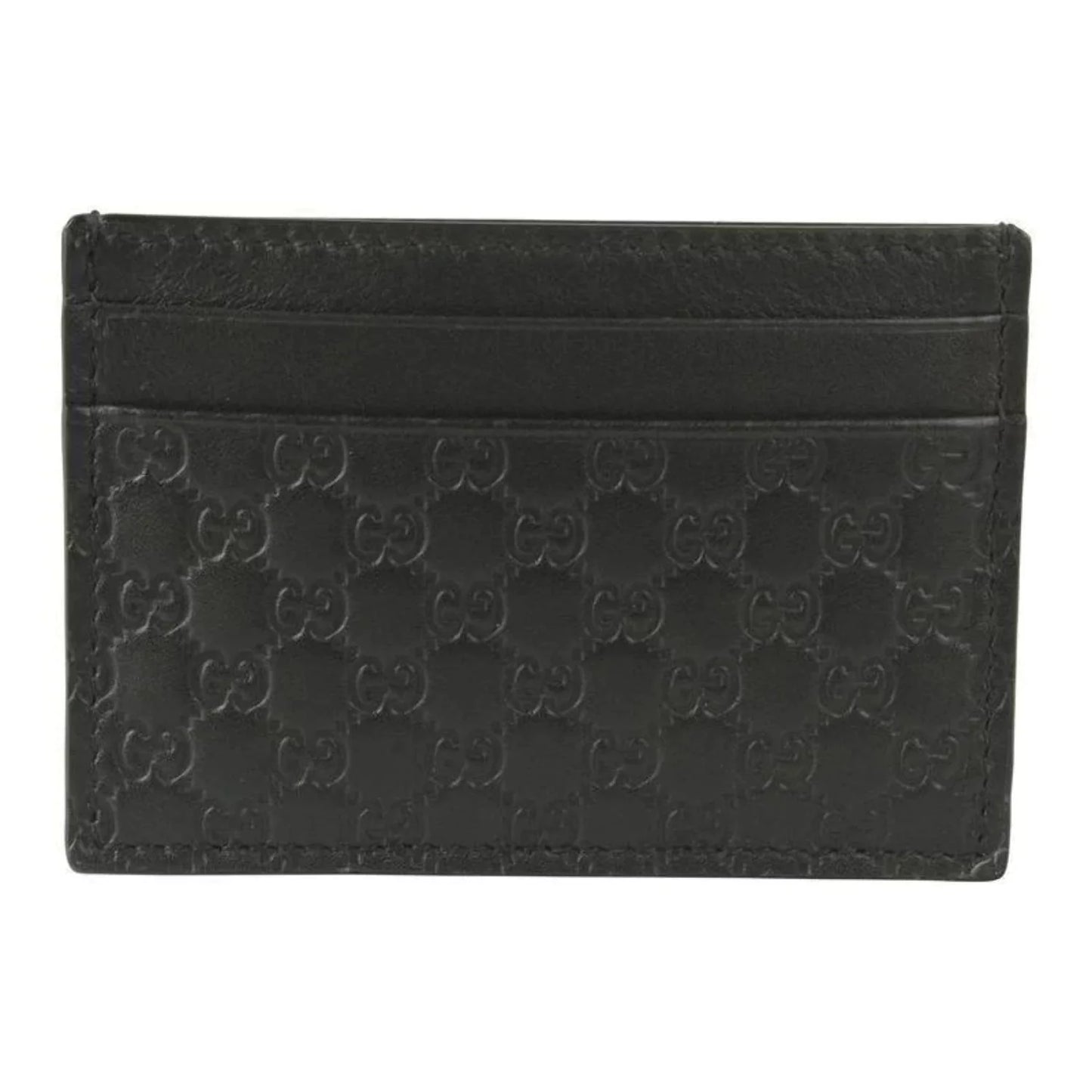 Gucci GG Microguccissima Black Calf Leather Sizemall Cardholder Wallet