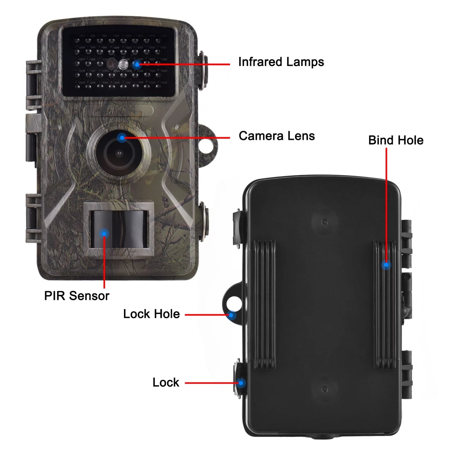 1080P Trail 16MP Wildlife Tracking with 2.0 Inch TFT Color Sizecreen 0.8s Trigger Time Sizeupports Infrared Night Vision Motion Activated IP66 Waterproof