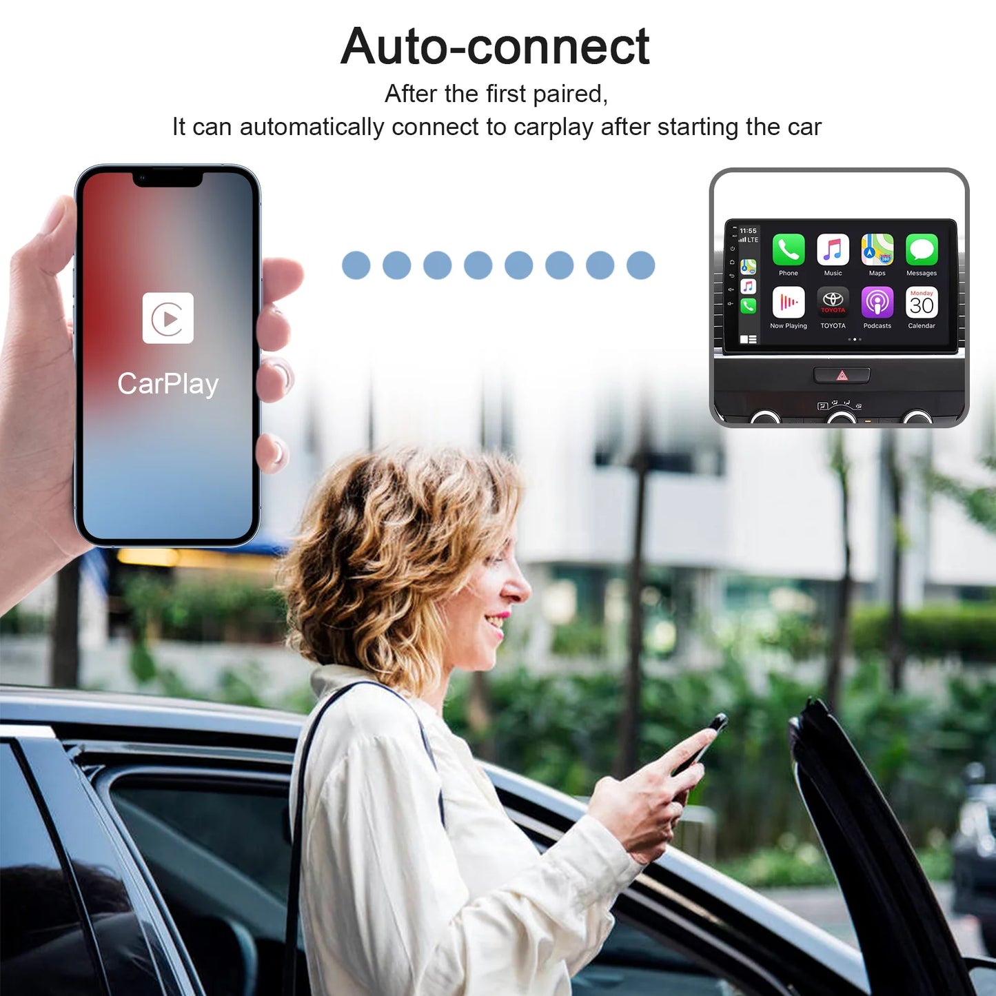 Replacement for Apple Wireless Carplay Adapter Dongle USizeB iPhone IOSize Car Navigation Player