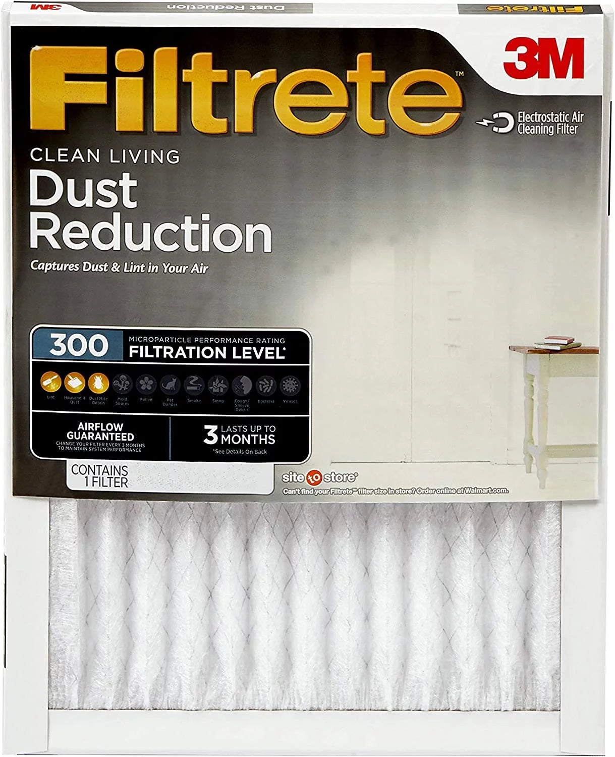 Filtrete 14" x 14" x 1" Dust Reduction Filters, 4pk