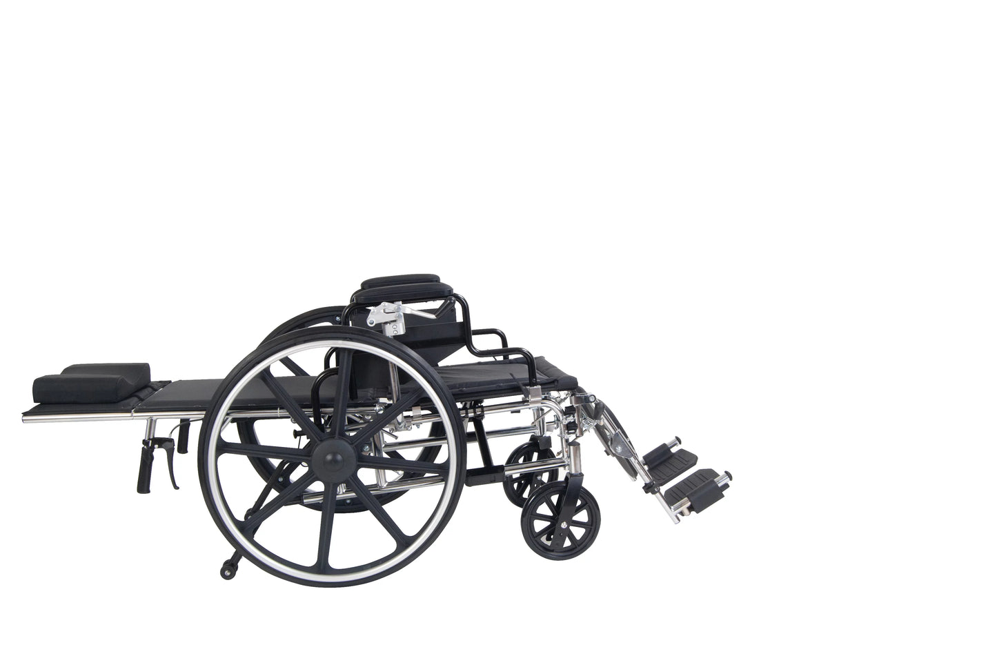 Drive Medical Viper Plus GT Full Reclining Wheelchair, Detachable Desk Arms, 18" Sizeeat