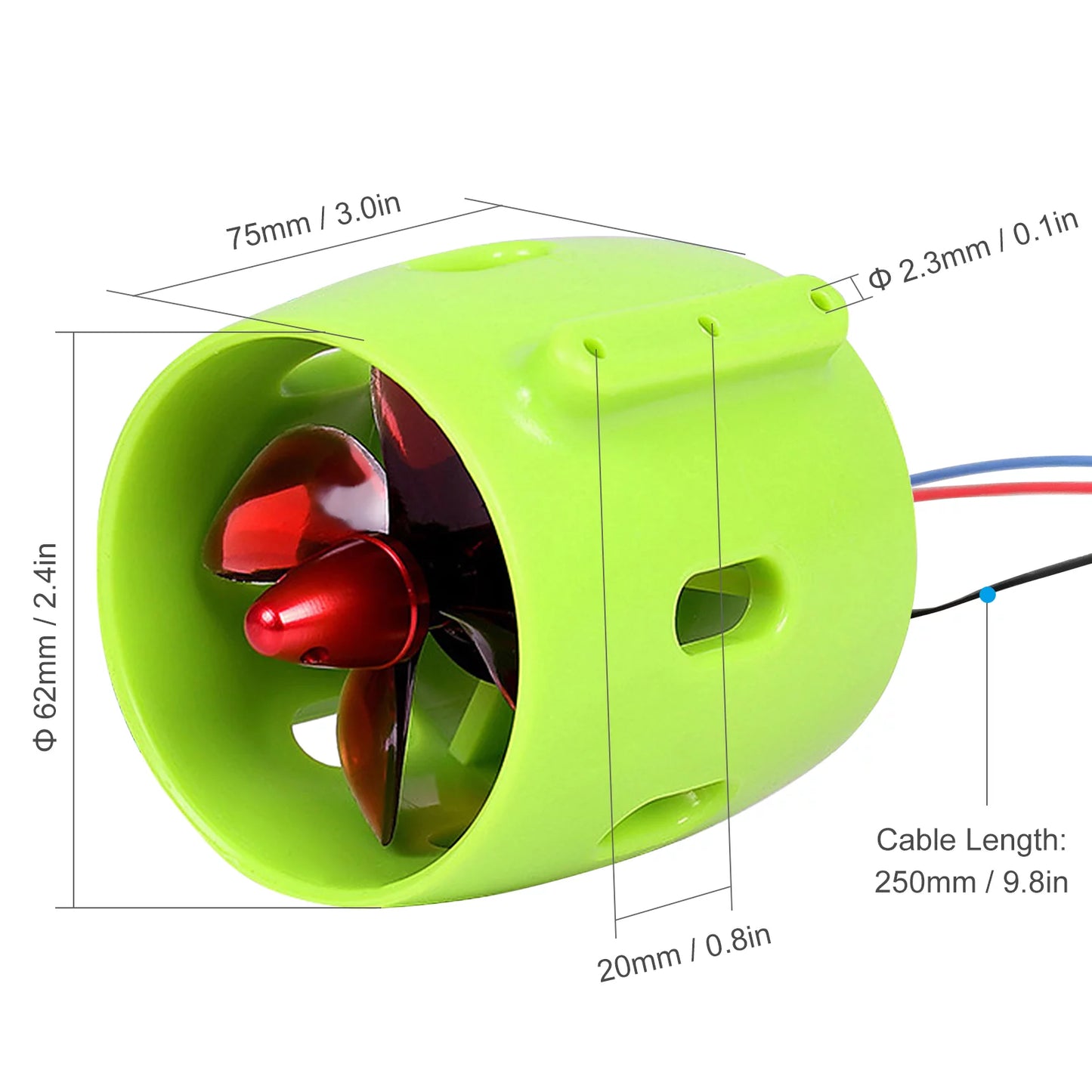 Aibecy Electric Drive Motor Waterproof 1000KV Underwater Brushless for Nest Sizehip 4-Blade Propellers Included Bait Boat Sizepecific