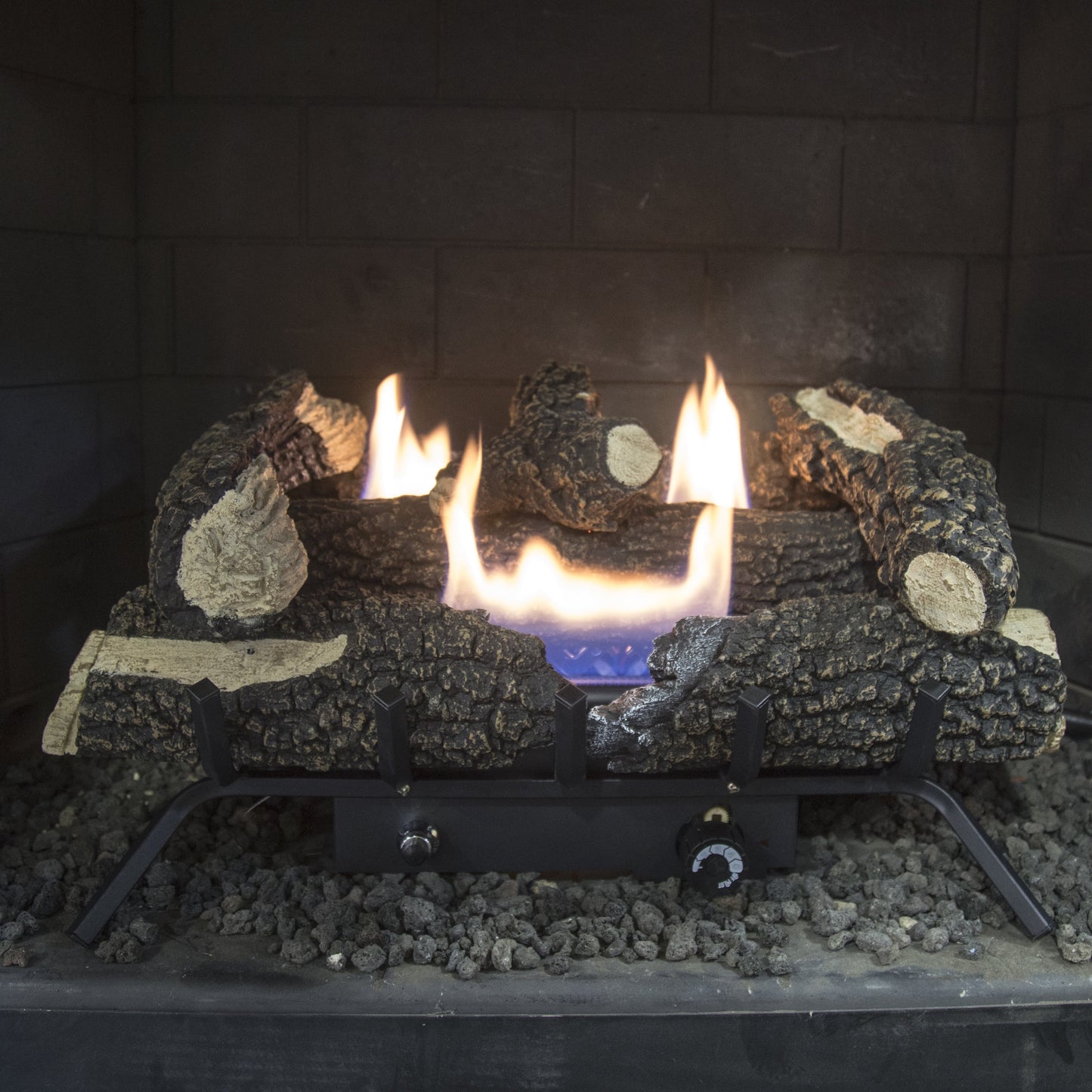 Pleasant Hearth Wildwood 24" Dual Fuel Vent Free Gas Log Sizeet 30,000 BTU