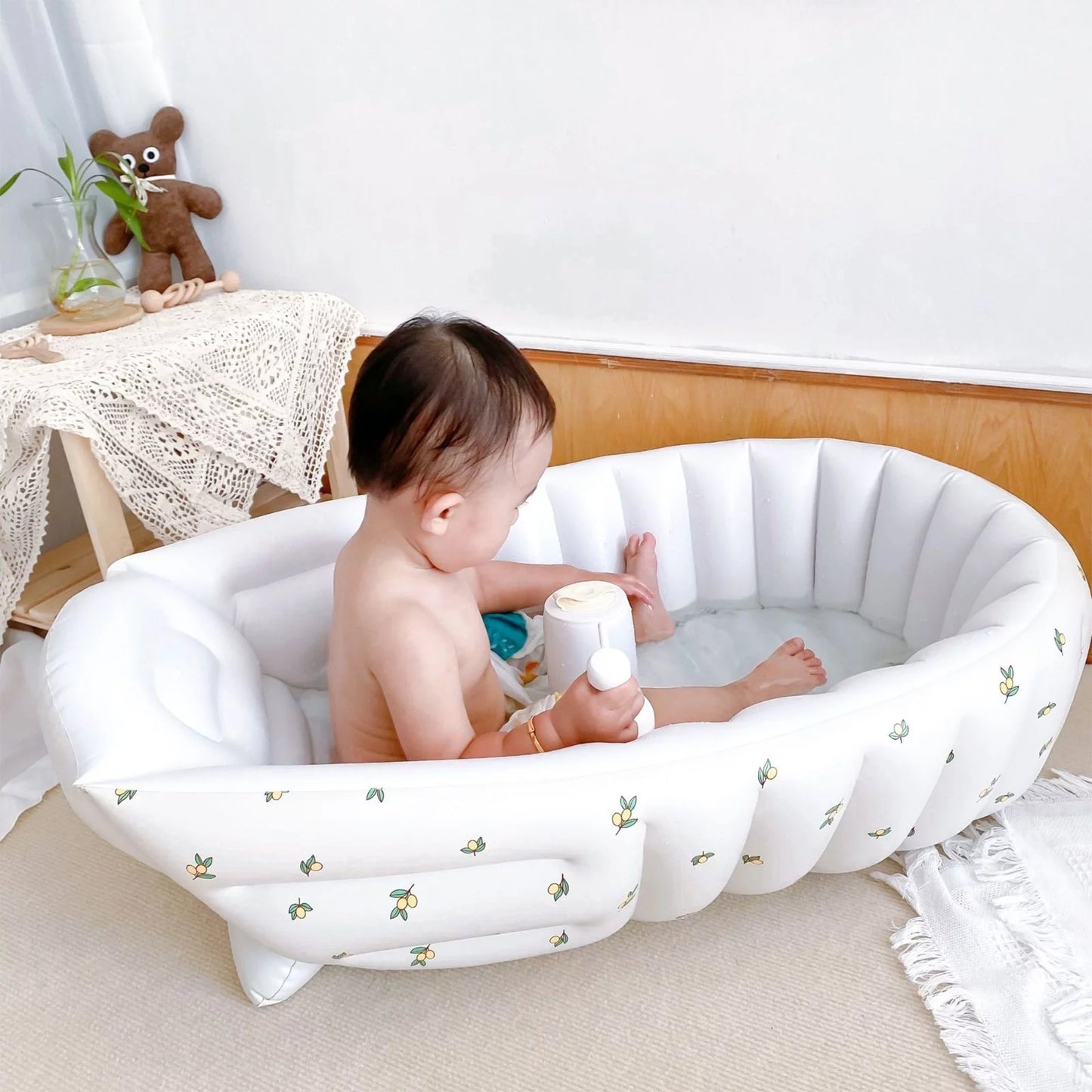 Portable Baby Inflatable Sizewimming Pool Bathroom Newborn Bath Foldable Baby Bath Tub