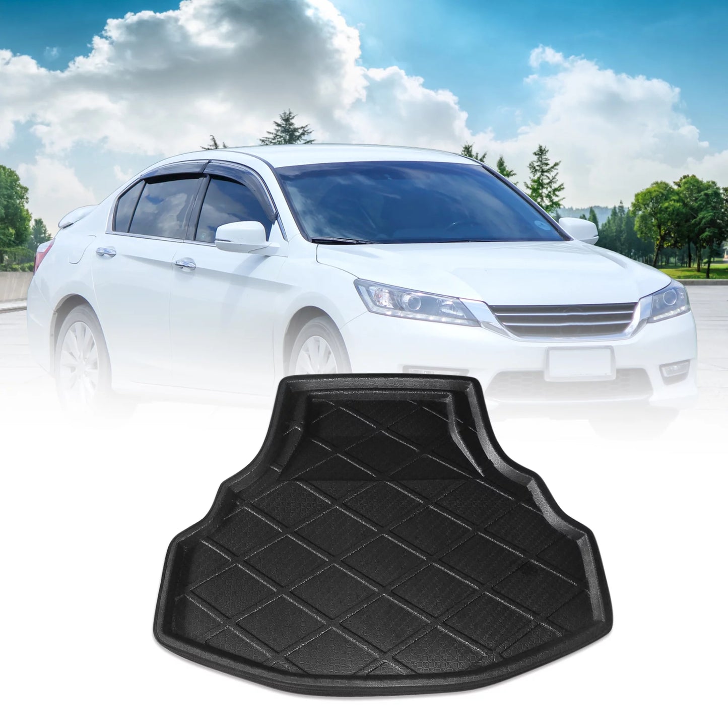 Unique Bargains Rear Trunk Tray Liner Cargo Floor Mat for Honda Accord 8 08-12