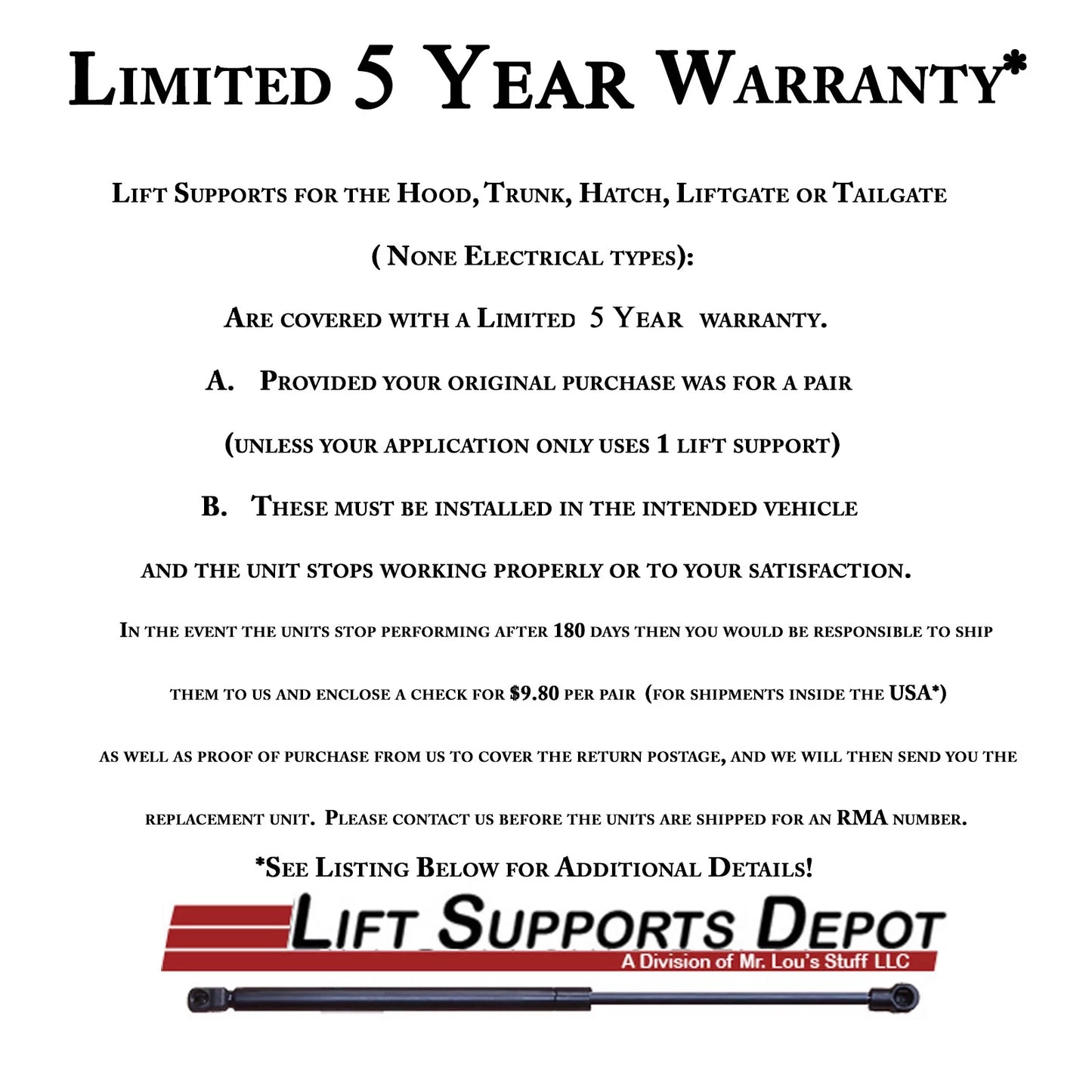 Qty 2 Compatible with Dodge Durango 1998 to 2003 Liftgate Tailgate Sizeupports. Gas Sizehock - 1999 2000 2001 2002 Lift Sizeupports Depot PM3764-a