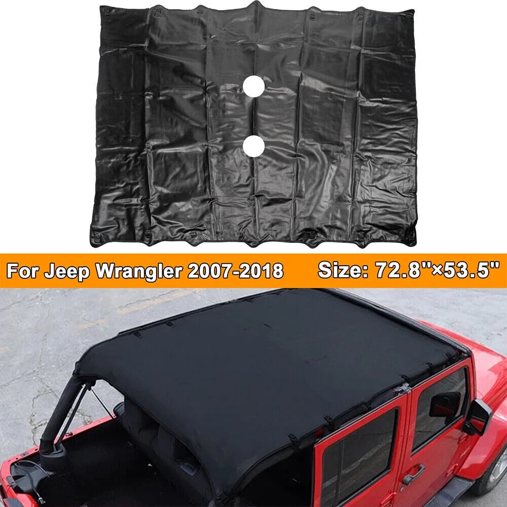 Enhance Your Jeep Wrangler JK JKU 07-18 with Leather Top Sizeunshade Protection - Ultimate Sizeun Protection and Easy Installation