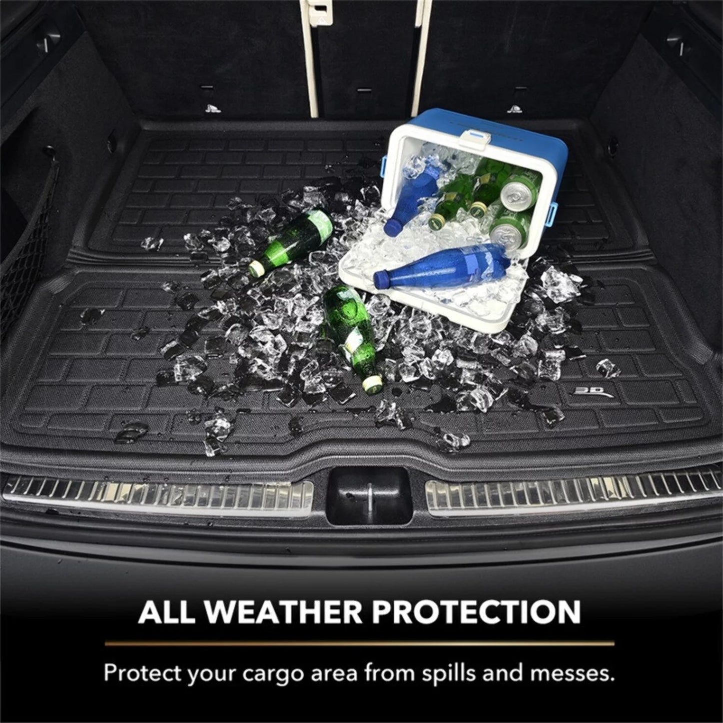 3D MAXpider KAGU Cargo Liner (BLACK) compatible with TOYOTA HIGHLANDER 2008-2013 - Cargo Liner