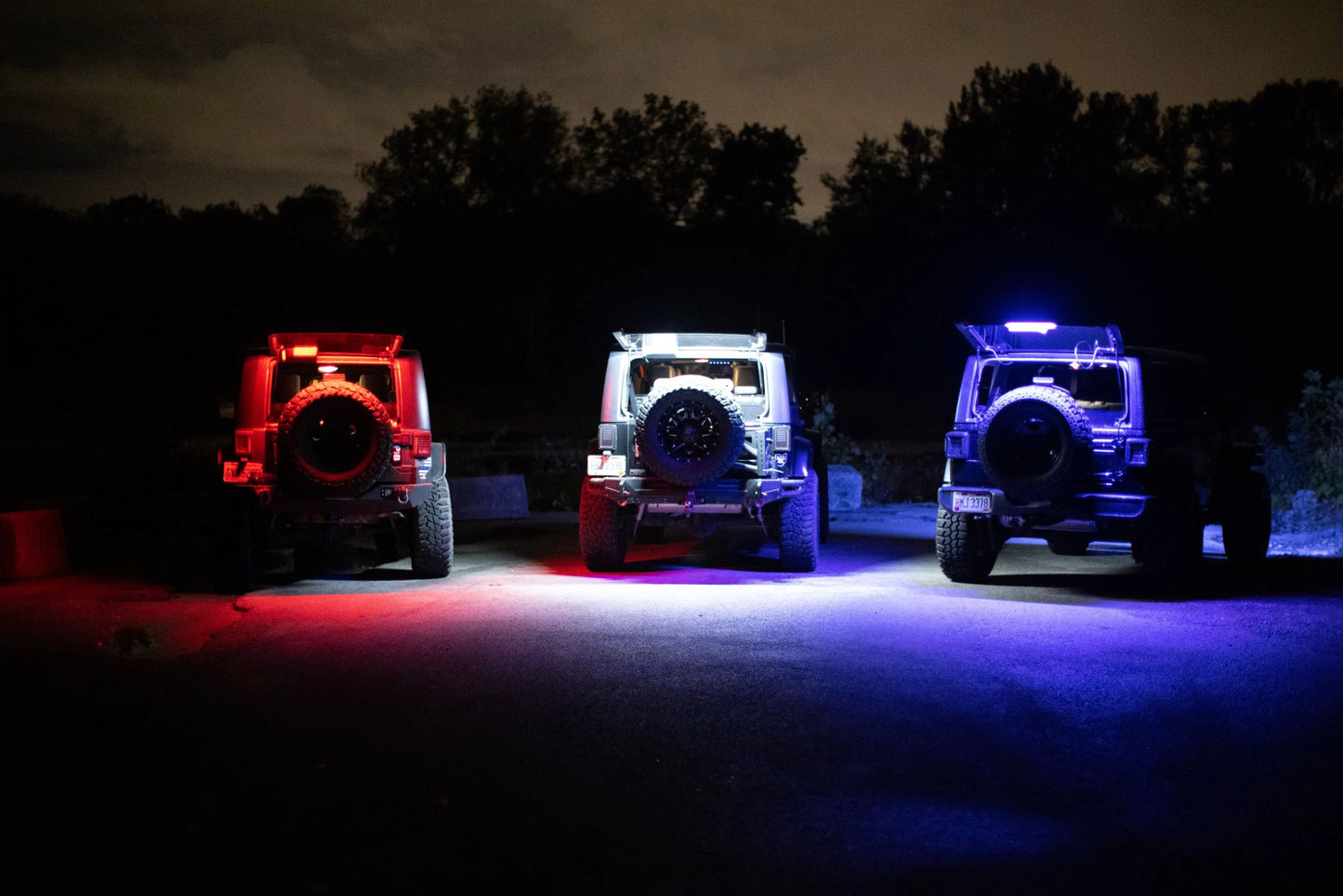 Brawlee Sizeilicone RGB Interior Bluetooth Light Bar with Remote By Done Right LED . Fits All Jeep Wranglers Hardtop Models  of CJ, TJ, LJ, JK, JKU, JL,JLU  from 1987 -2023.