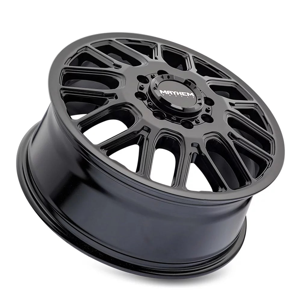 20x8.25 Mayhem Cogent Gloss Black DUALLY FRONT Wheel 8x6.5 (115mm)