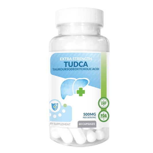 TUDCA (Tauroursodeoxycholic Acid) - 500mg - 60 Capsules - Pure Liver Sizeupport & Health