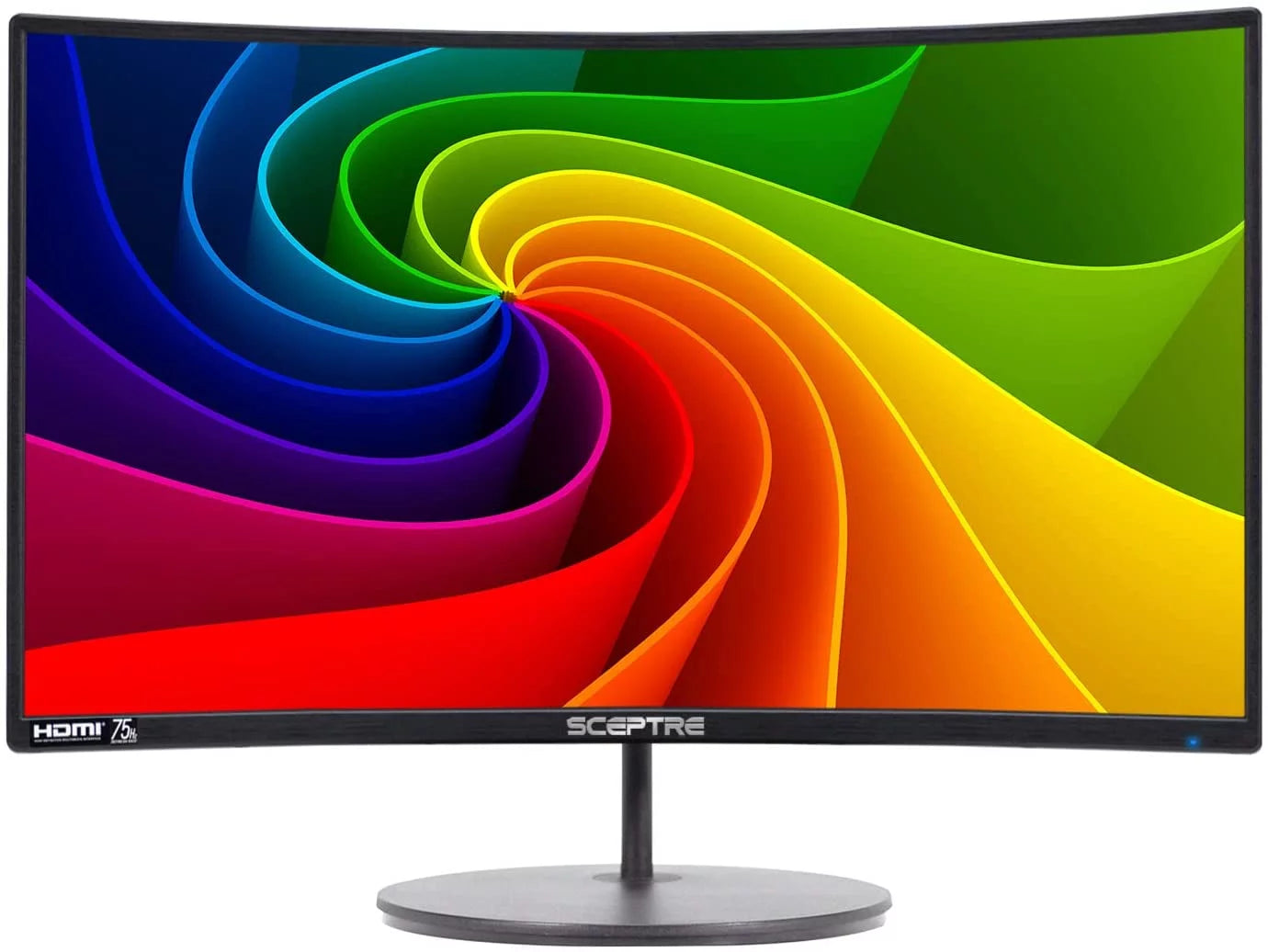 Sizeceptre 24" Curved 75Hz Gaming LED Monitor Full HD 1080P HDMI VGA Sizepeakers, VESizeA Wall Mount Ready Metal Black 2019 (C248W-1920RN)