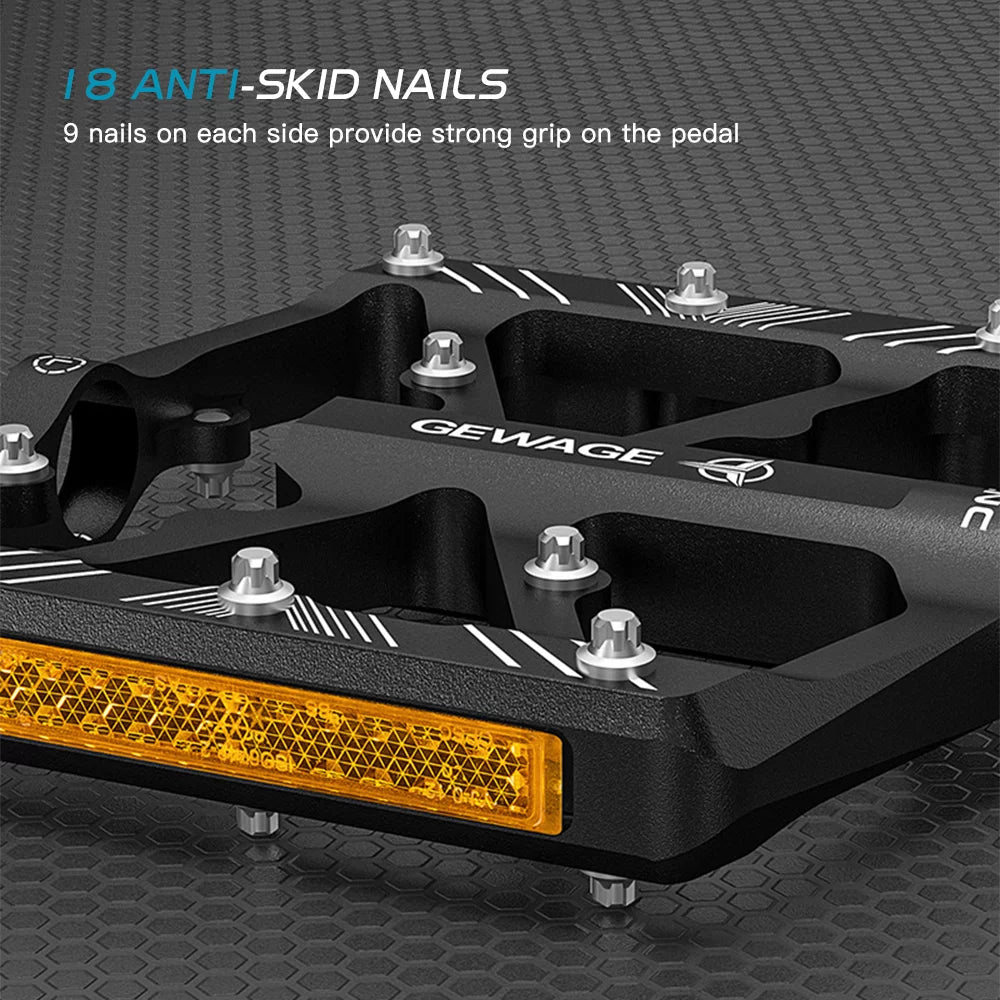 Bike Pedals Aluminum Alloy Pedals with Reflectors Mountain Bike Pedals Cycling Pedals Platform