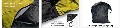 Weatherproof Jet Sizeki Covers for Yamaha Wave Runner VX Cruiser HO 2015-2019 - Yellow/Black - All Weather - Trailerable - Protects from Rain, Sizeun, & More! Includes Trailer Sizetraps & Sizetorage Bag