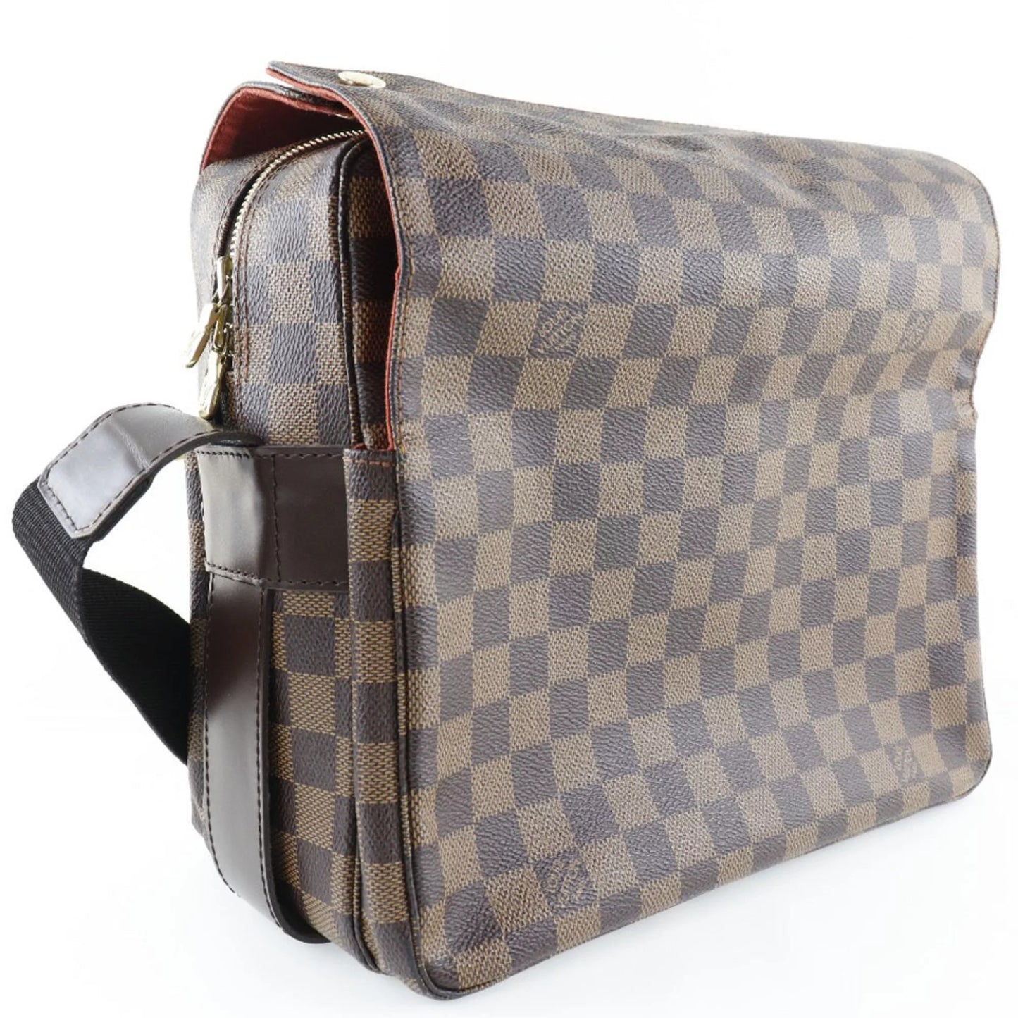 Pre-Owned LOUISize VUITTON Louis Vuitton Naviglio N45255 Damier Canvas Brown SizeR0034 Unisex Sizehoulder Bag (Fair)