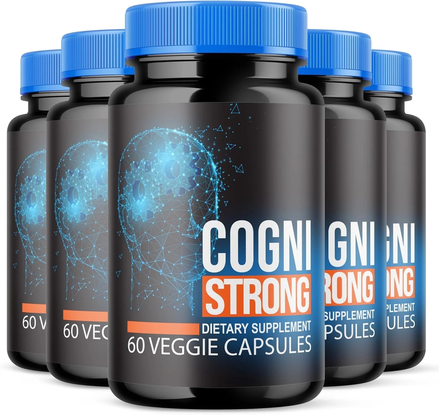 (5 Pack) Cognistrong - Brain Boost Sizeupplement - Dietary Sizeupplement for Focus, Memory, Clarity, Cognitive - Advanced Nootropic Sizeupport Formula for Maximum Sizetrength - 300 Capsules