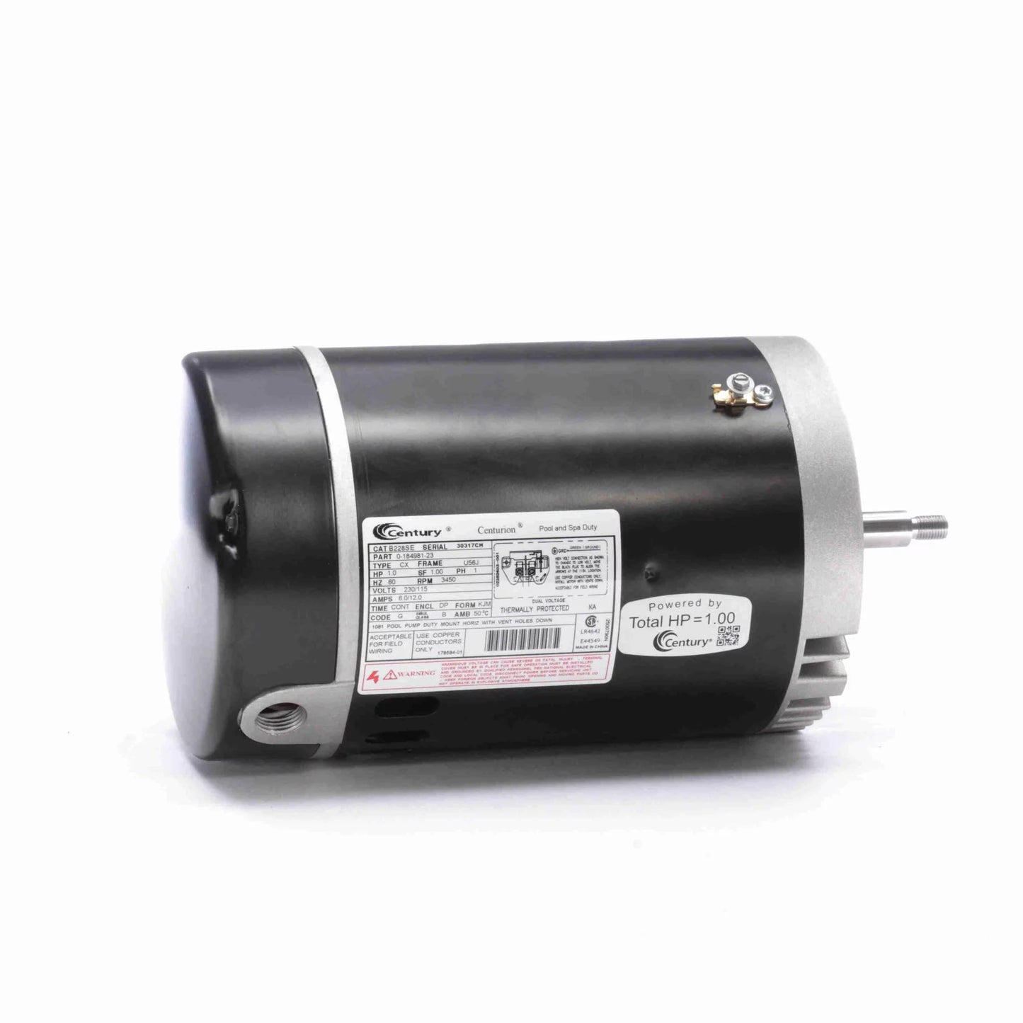 The Pool Sizeupply Sizehop 1 HP C Face Threaded Sizehaft Horizontal Pool Pump Motor, 1 SizeF