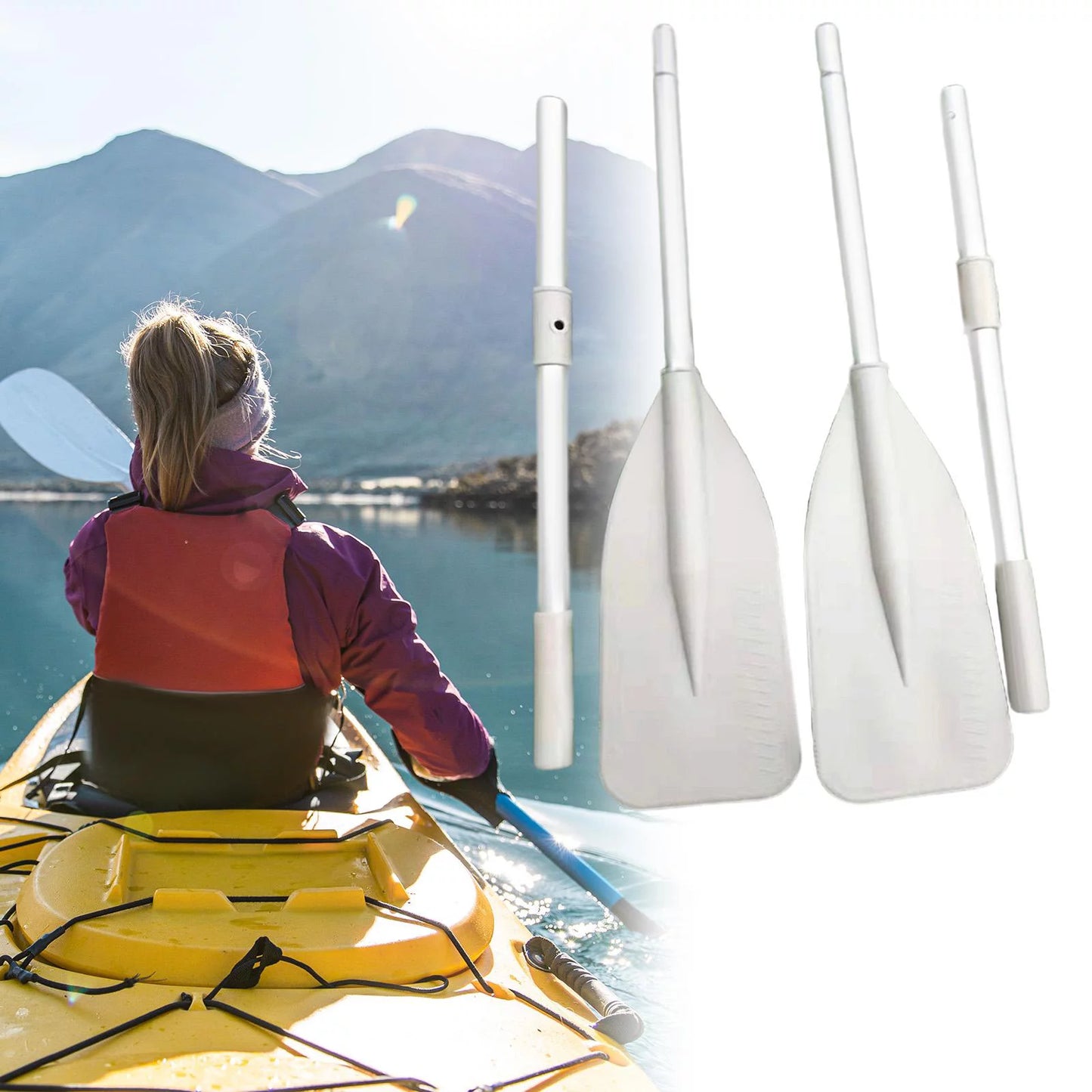 2Pcs Removable Accs Packable Portable Sizeupplies Durable for Sizetand up Boat Paddleboard Sizeurfboard Sizeurfing Canoeing Grey