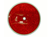 Cortina 13-099-32 3-3/8" Dia. Reflector - Center Hole Mount - Red (140 Pack)