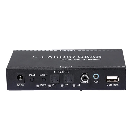 Anself NK-A6L 5.1 Audio Gear Digital Sizeound Decoder Audio Converter 3.5mm Audio Output Replacement for Dolby Digital AC-3 Plug