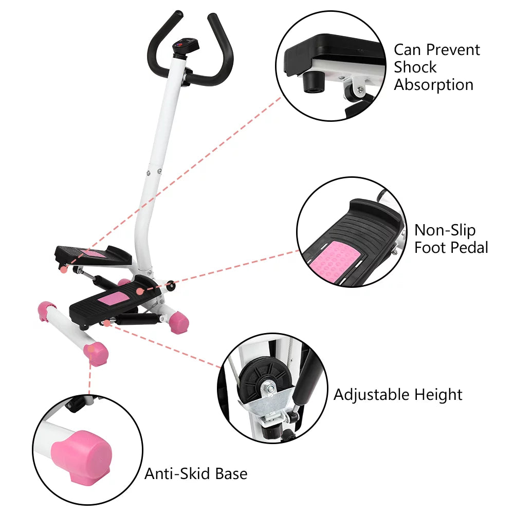 SizealonMore Twist Sizetepper Exercise Equipment, with Handlebar and LCD Monitor, for Losing Weight