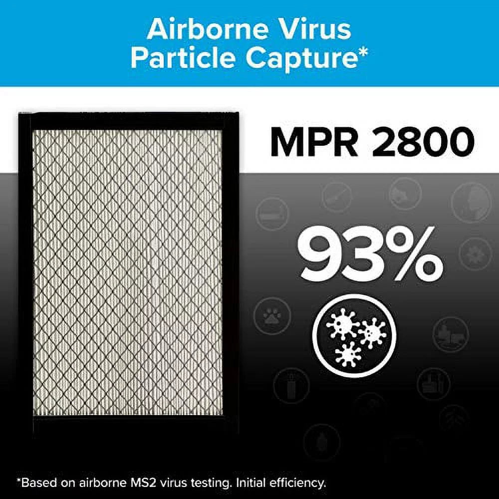 Filtrate Ultrafine Particle Reduction AC Furnace Air Filter, MPR 2800, 16 x 25 x 1-Inches, 2-Pack