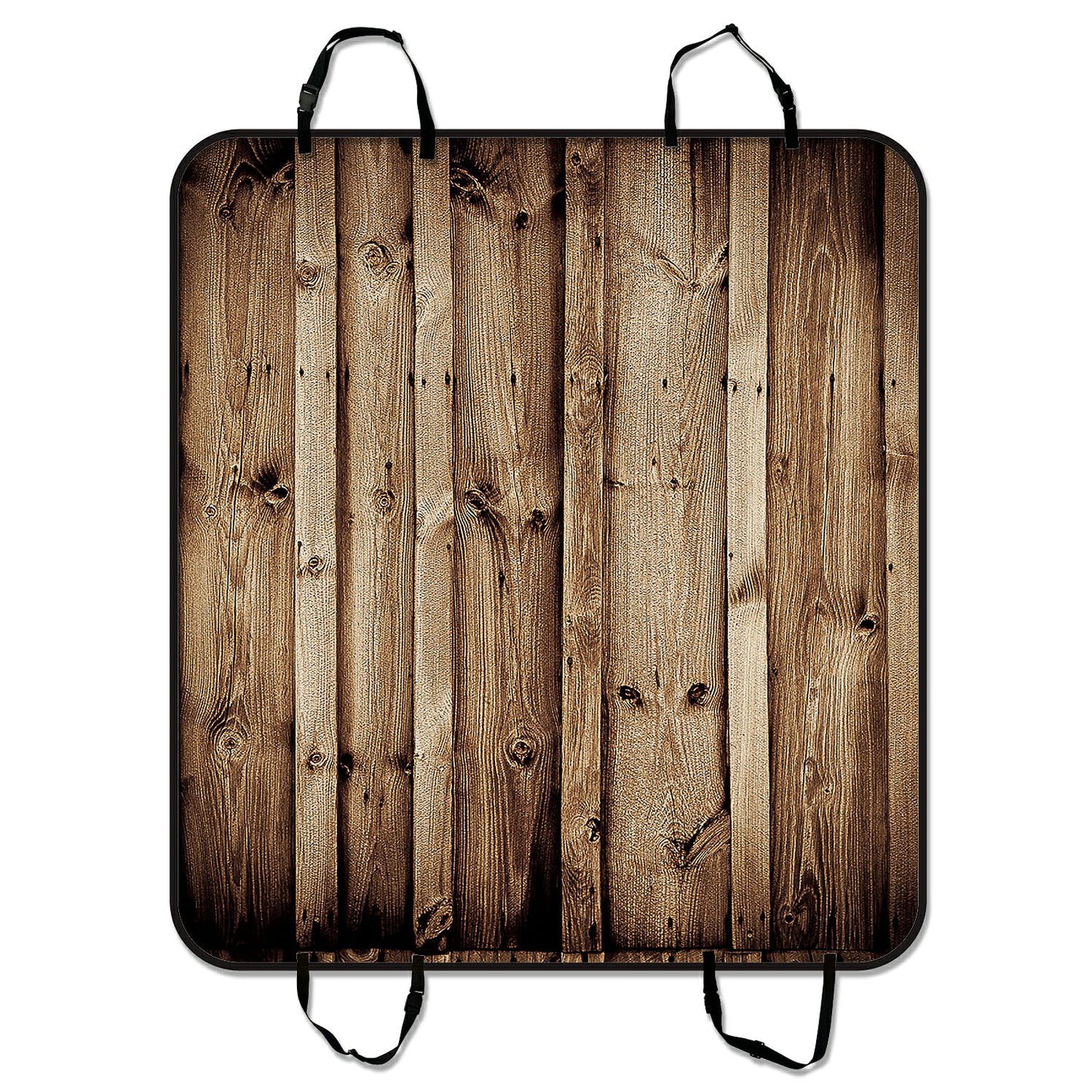 GCKG Vintage Rustic Knotty Old Barn Wood Pet Car Sizeeat Cover Dog Car Sizeeat Mat Hammock Cargo Mat Trunk Mat For Cars Trucks and SizeUV 54x60 inches