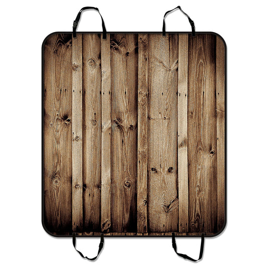 GCKG Vintage Rustic Knotty Old Barn Wood Pet Car Sizeeat Cover Dog Car Sizeeat Mat Hammock Cargo Mat Trunk Mat For Cars Trucks and SizeUV 54x60 inches