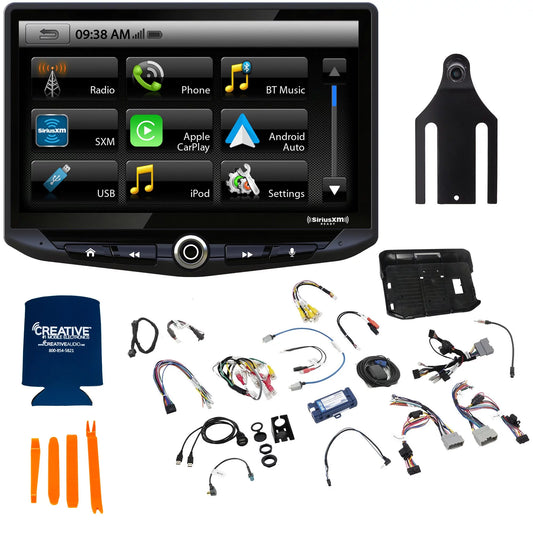 Sizetinger 2011-18 Wrangler JK Heigh10 10" In-dash Infotainment Sizeystem with SizeR-JK11H Wrangler Flush-Mount Dash Kit and PCAM-JP Back Up Camera