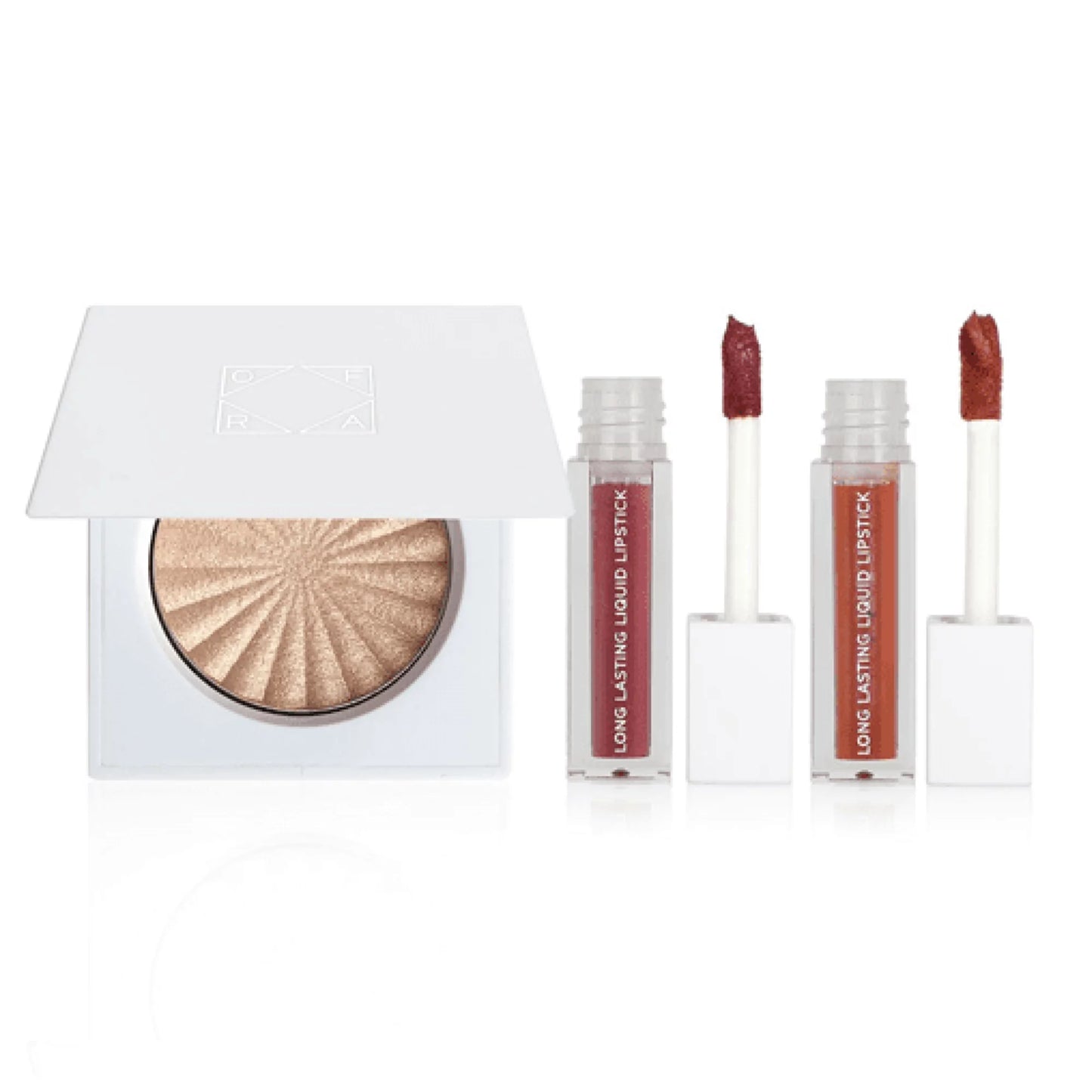 OFRA - Winter Heatwave - Holiday 3 piece set - Highlighter & Lipstick Sizeet