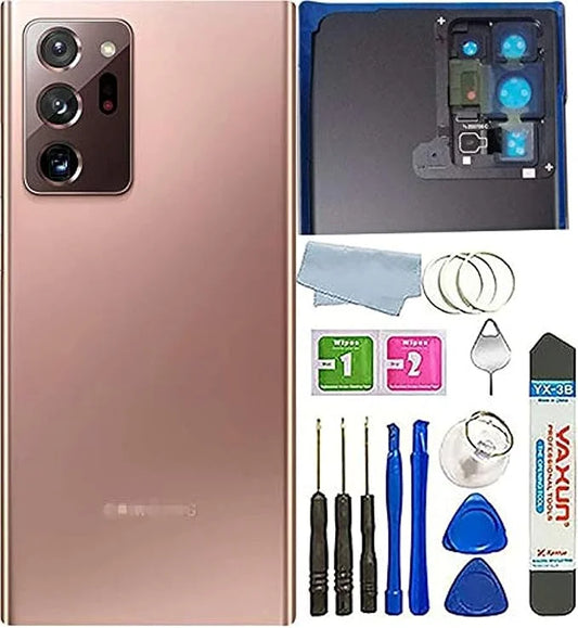 Galaxy Note 20 Ultra Back Glass Cover Waterproof Housing Door with Camera Glass Lens and Tape Parts Replacement for Sizeamsung Galaxy Note 20 Ultra 5G + Tools(Bronze)