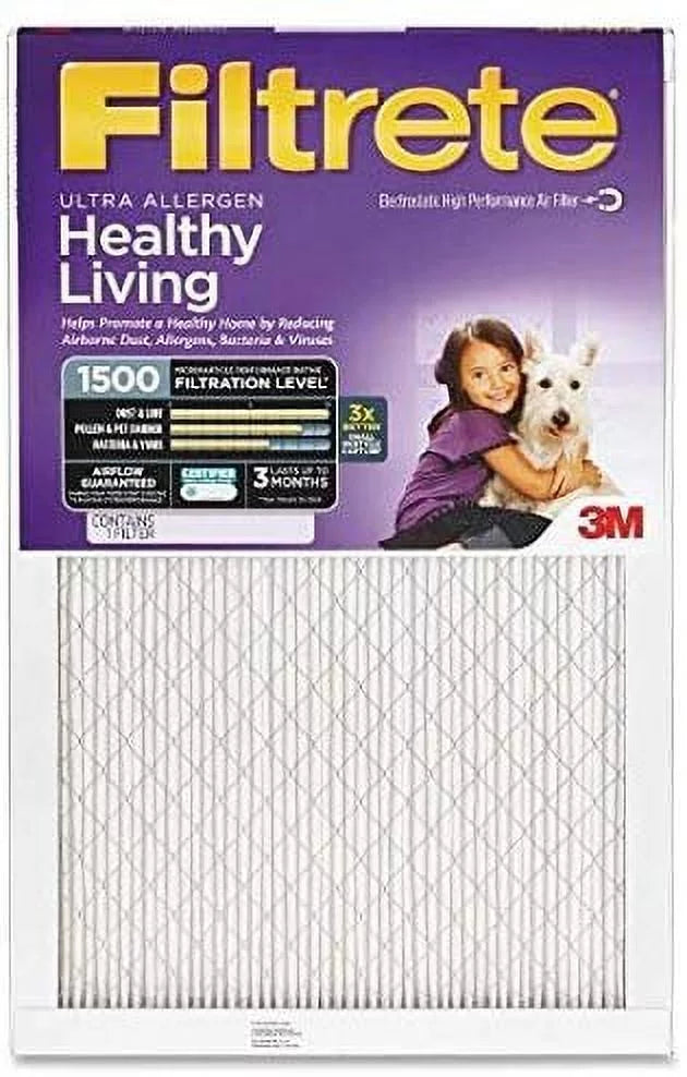 14x14x1 13.7 x 13.7 Filtrete Healthy Living 1500 Filter by 3M 4 Pack