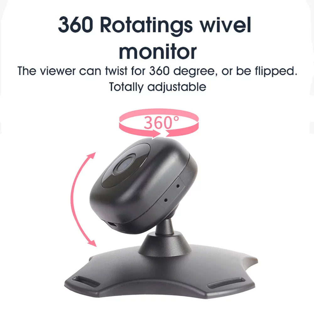 Tomshoo WiFi Baby Car Monitor Camera, 360° Rotation Night Vision USizeB Powered Baby Car Mirror