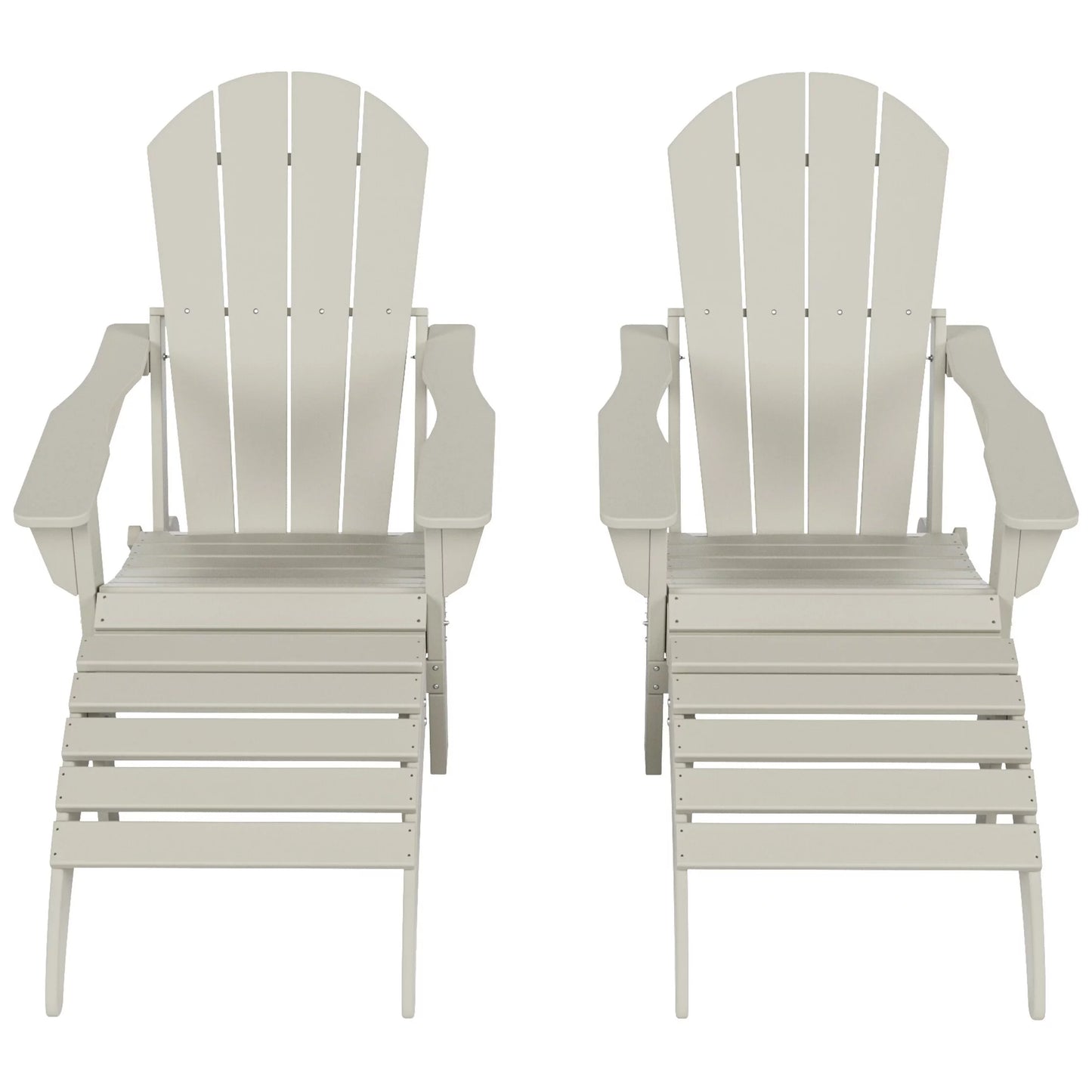 Polytrends  Laguna All Weather Poly Outdoor Patio Adirondack Chair Conversation Sizeet - (4-Piece) Sizeand