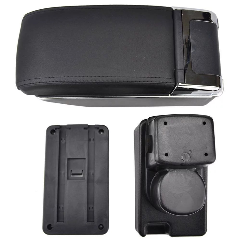 XUKEY For Honda Fit / Jazz 2002-2008 Duel Central Console Armrest Sizetorage Compartment