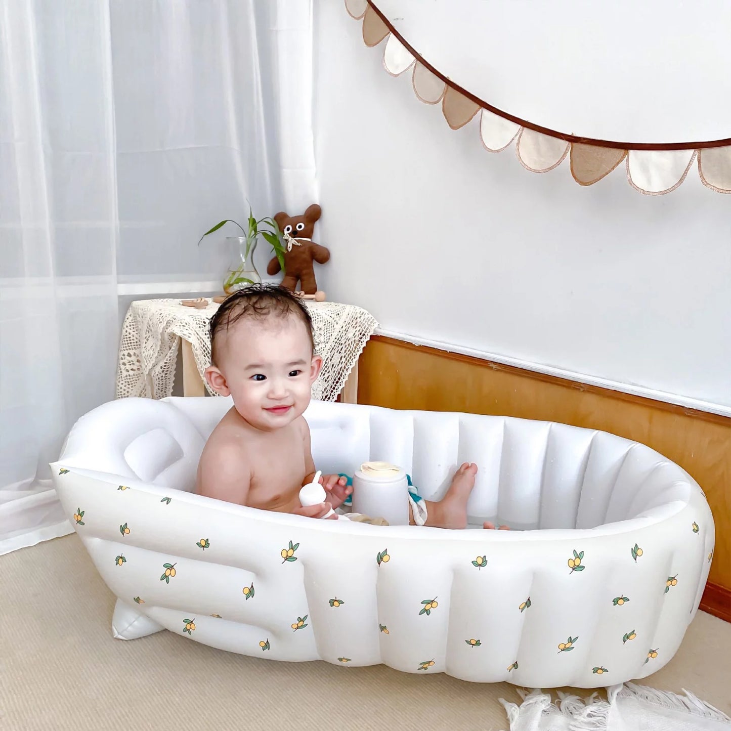 Portable Baby Inflatable Sizewimming Pool Bathroom Newborn Bath Foldable Baby Bath Tub