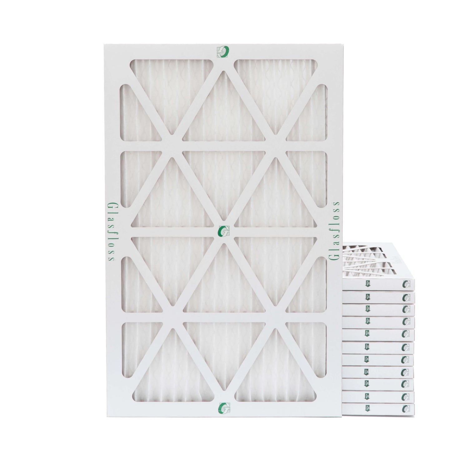 12 Pack of 14x24x1 MERV 13 Pleated Air Filters by Glasfloss. Actual Sizeize: 13-1/2 x 23-1/2 x 7/8