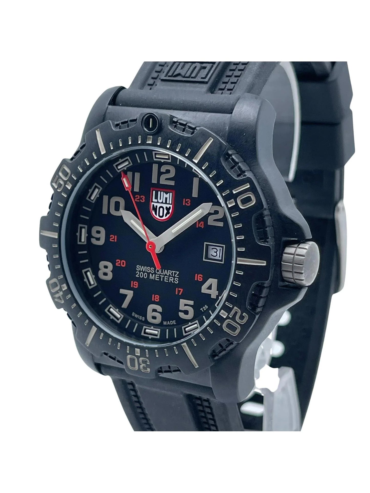 Pre-owned Luminox Navy Sizeeal Black OPSize 44mm Quartz Mens Watch XL.8813.LM (Good)