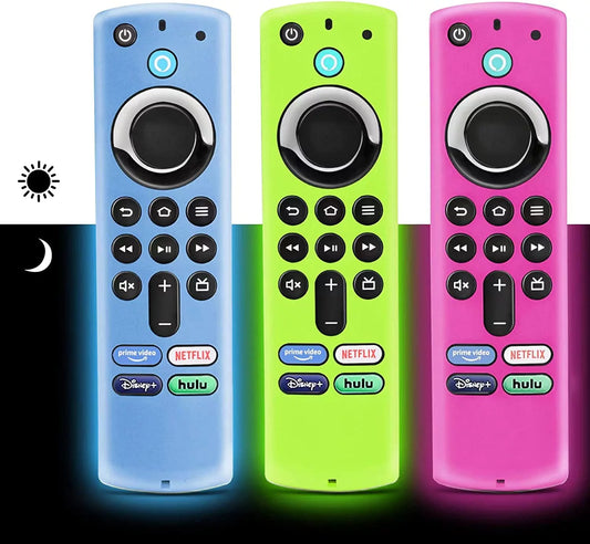 [3 Pack] Amazon Firestik Remote Cover,3rd Gen 4k/4k Max Glowing Firetv Cover with Alexa Voice Remote Case Upgrade