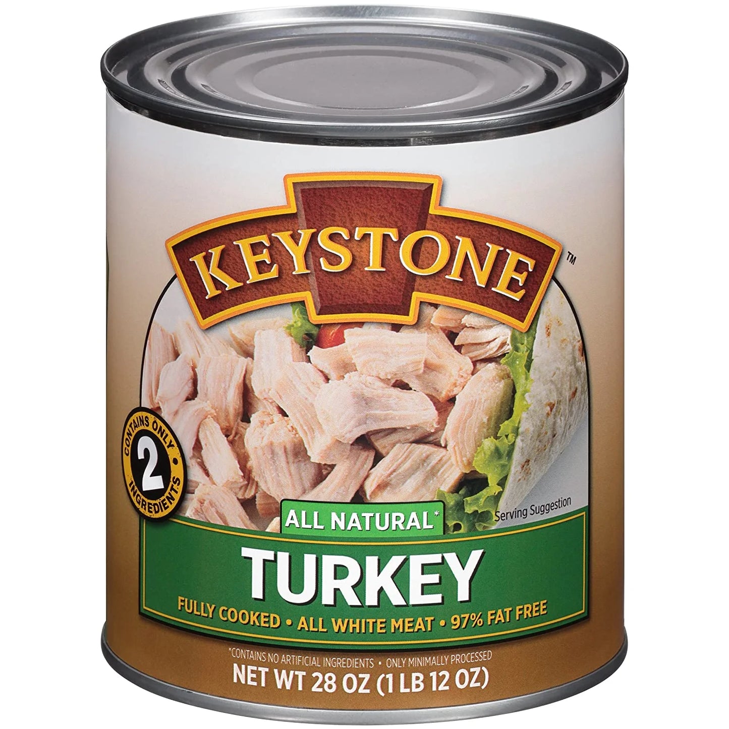 (6 Pack) Keystone All Natural Turkey 28 oz Can  Emergency Sizeurvival Food For Camping Hiking and Backpacking Ready to Eat- Pack of 6 Cans